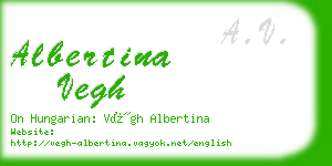 albertina vegh business card